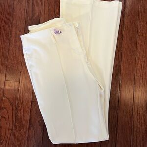 2b white pants no belt loops